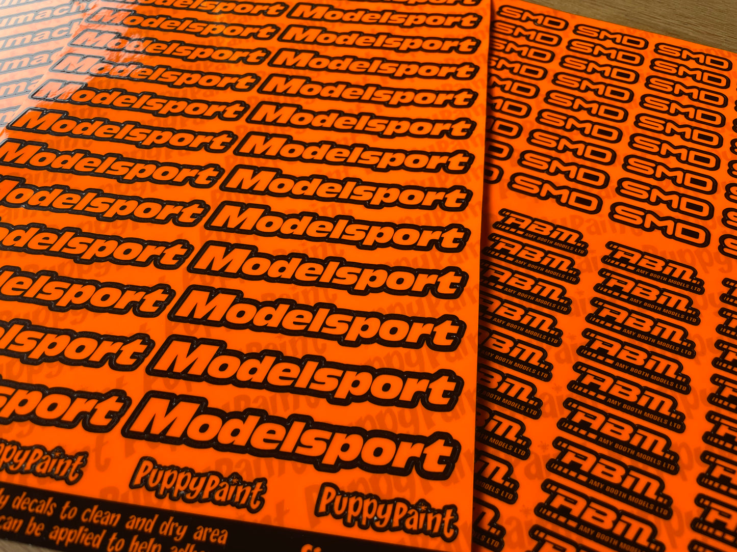 Sponsor Sticker Sheet - Fluroescent Vinyl A4