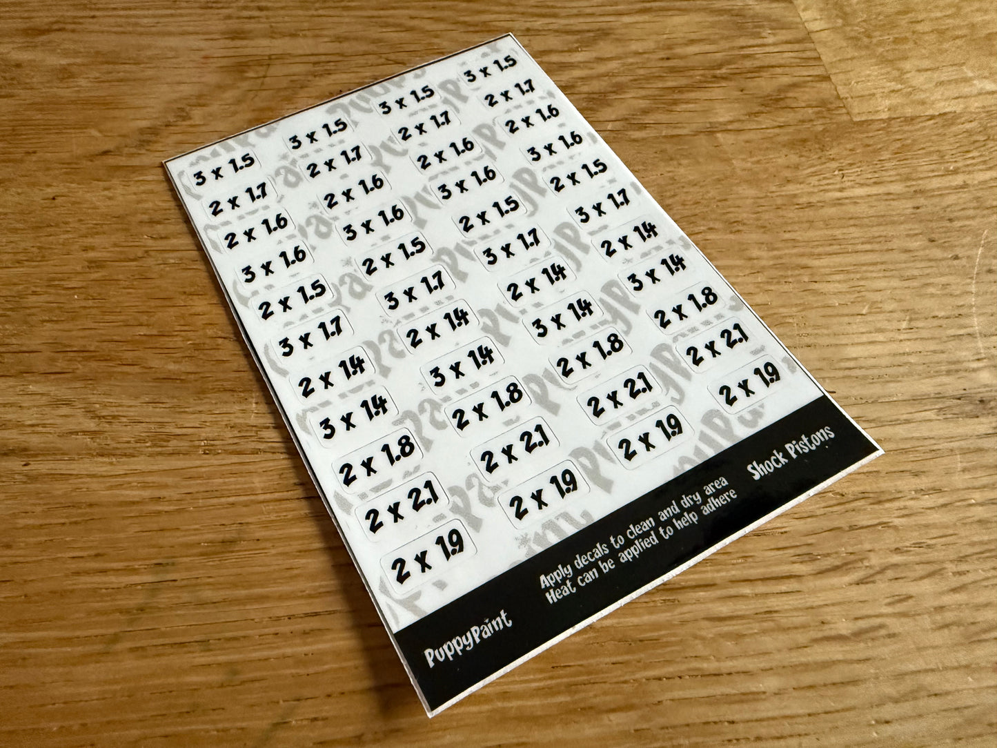 Shock Piston Stickers