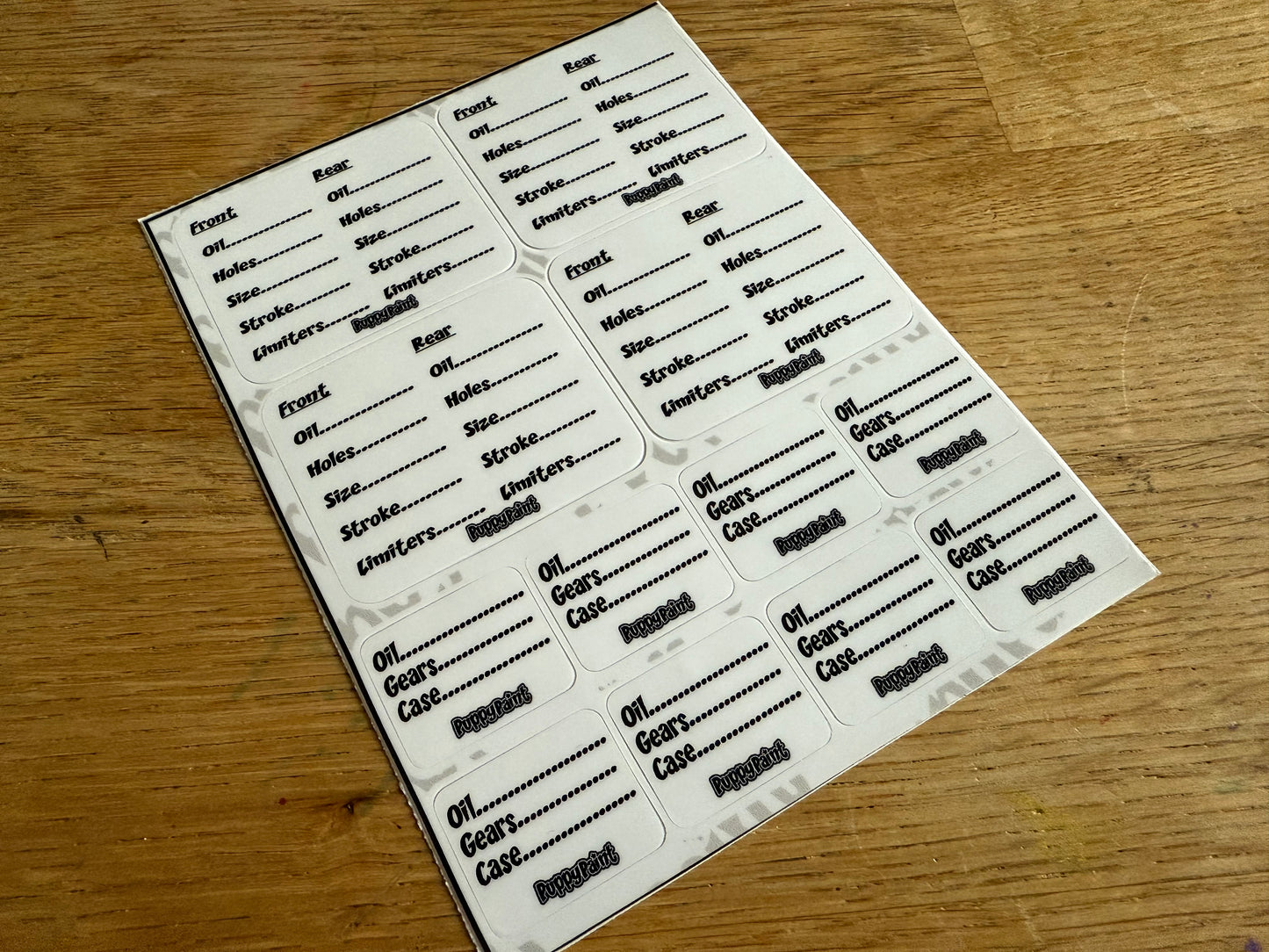 Shock/Diff Label Stickers