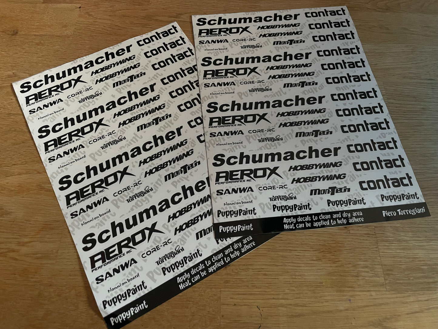 Sponsor Sticker Sheet - Clear Vinyl A4