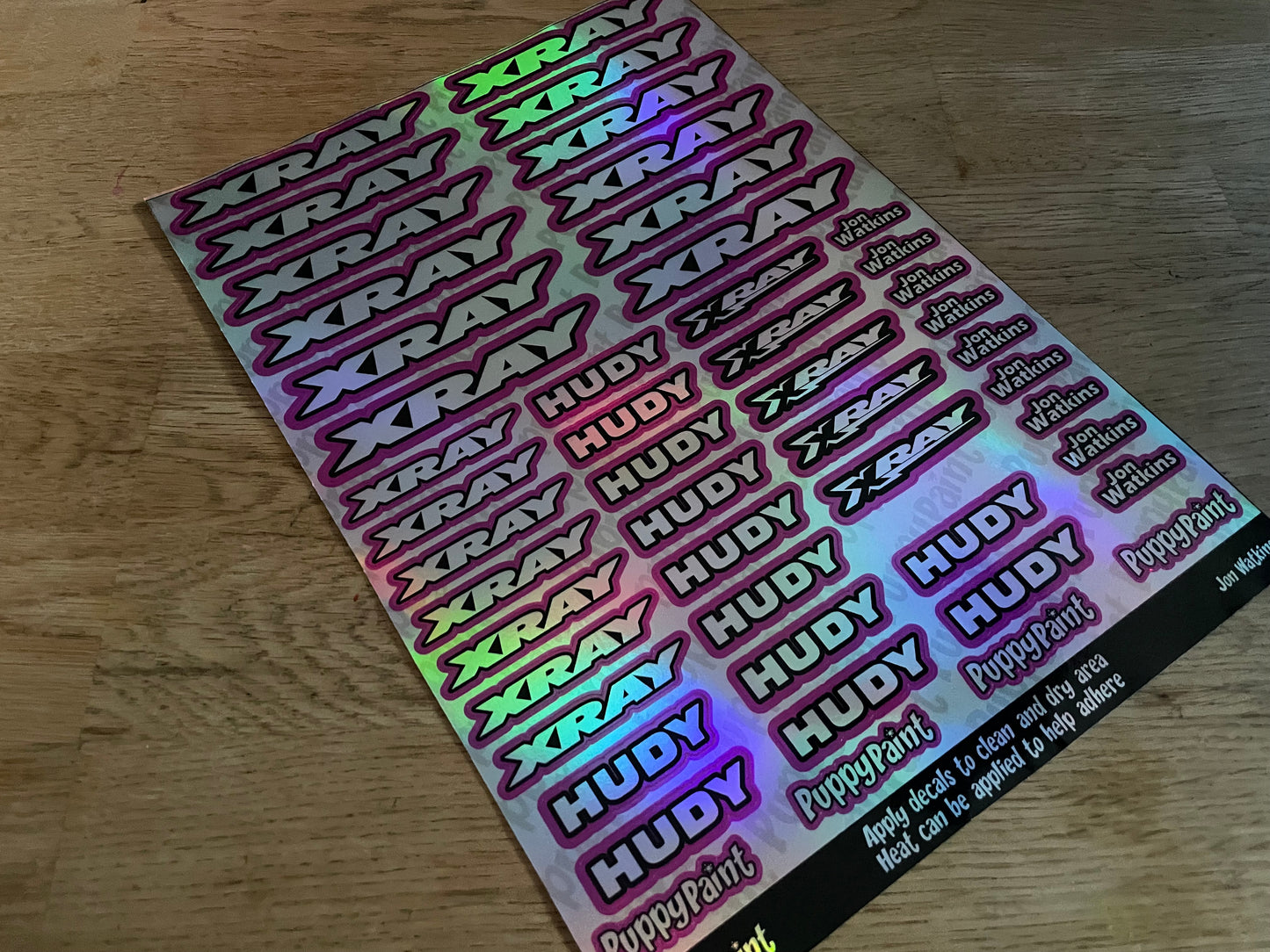 Sponsor Sticker Sheet - Holographic Vinyl A4