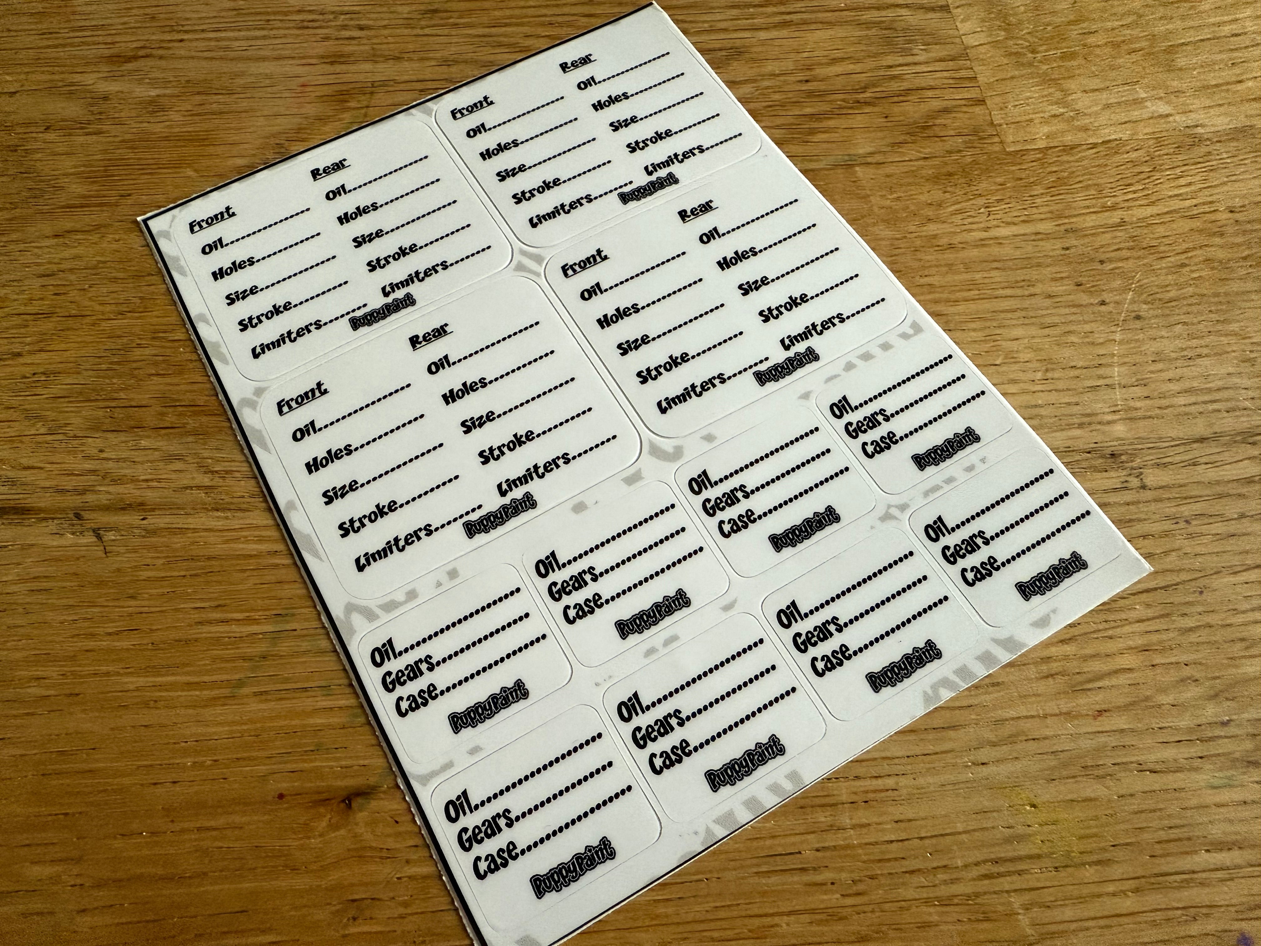 Shock/Diff Label Stickers – PuppyPaintProducts